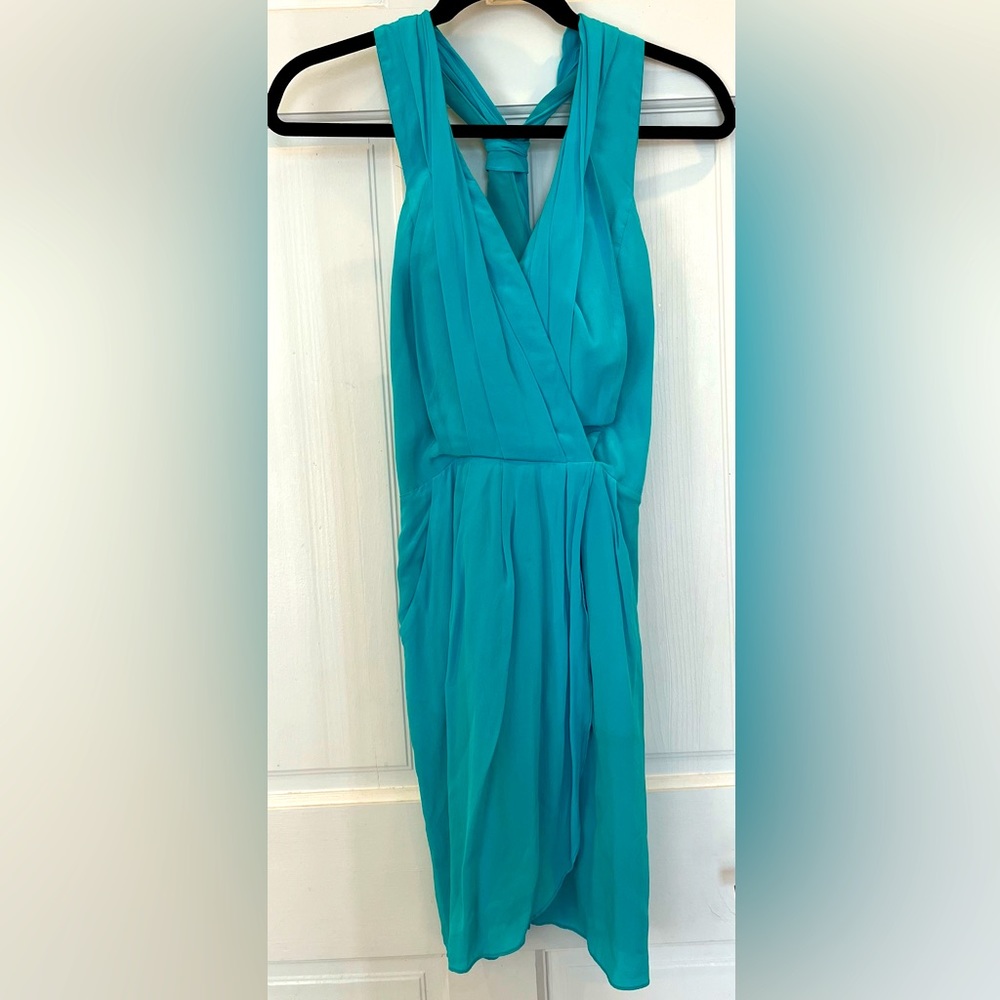 Turquoise cocktail dress by Greylin